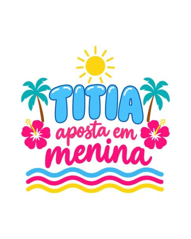 Camiseta Titia Aposta em Menina Chá Revelação Unissex 100% Algodão, foto 3